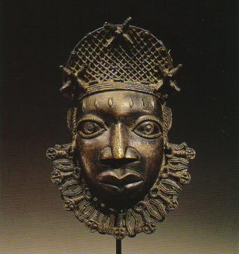 Benin bronze hip masks and