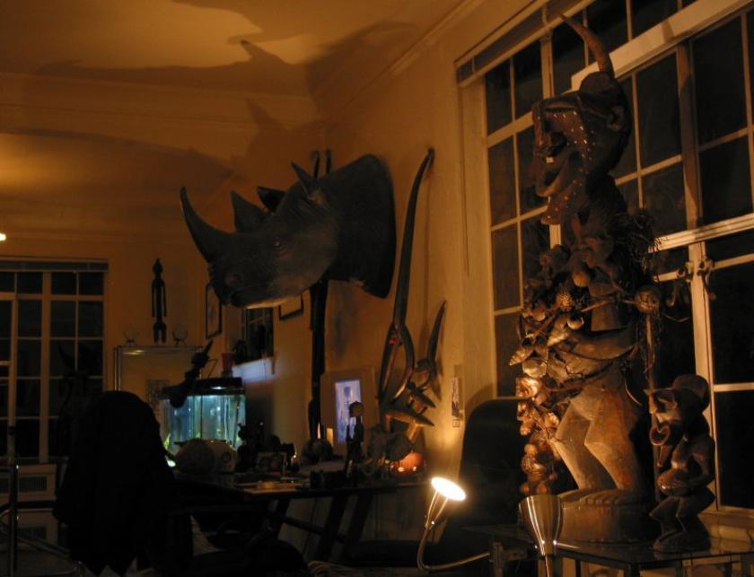 living room Songye and rhino